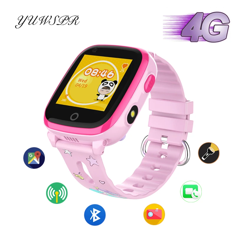 Детские Смарт часы с трекером 4G GPS LBS Wi Fi позиционирование Bluetooth IP67