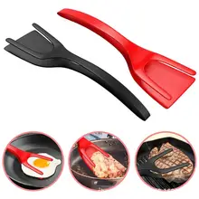 

2 In 1 Grip Flip Tongs Egg Tongs French Toast Pancake Egg Clamp Omelet Overturned Cooking Tongs Gadgets Kitchen Accessories