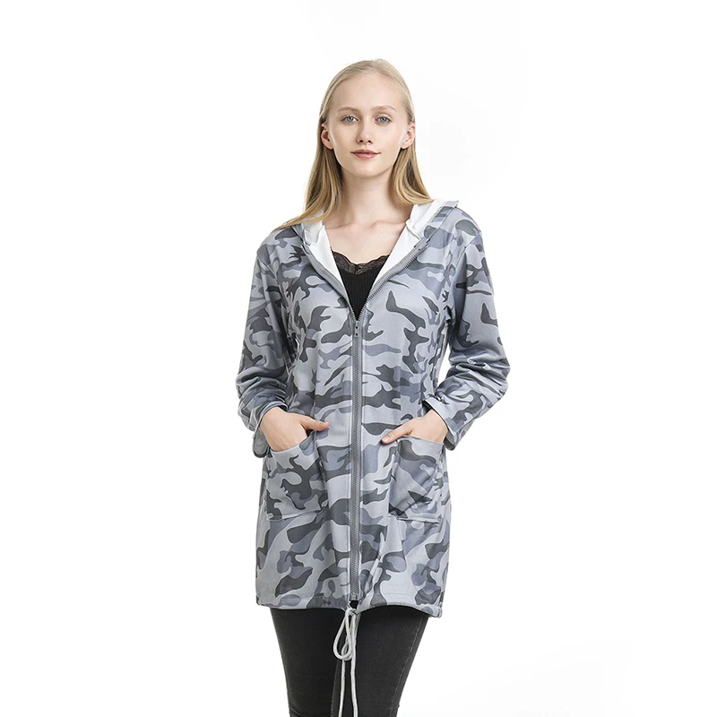 incredible Women Camouflage Coat 2020 Autumn Casual Winter Hooded Jacket Female Sweater Ladies Cardigans Femin