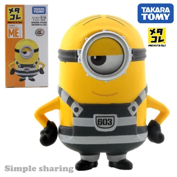 

Takara Tomy tomica minions prison uniform No.603 alloy model kit Despicable Me anime figure baby toys diecast miniature bauble
