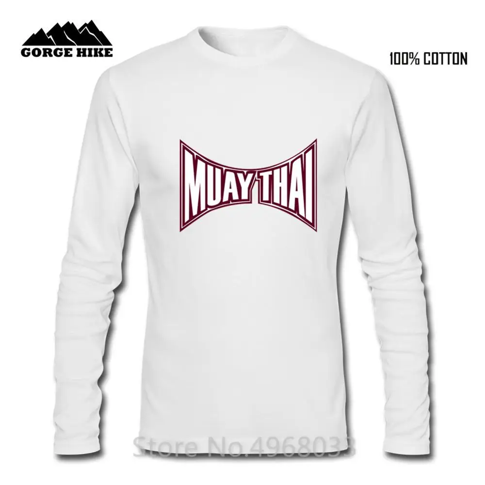 Мужская футболка из чистого хлопка Muay Thai белая Повседневная Уличная одежда