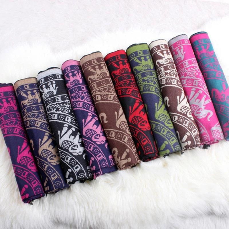 

Ethical Designer 2019 brand New women Cashmere Pashmina scarf winter warm elephant scarves for lady shawls and wraps long Thick