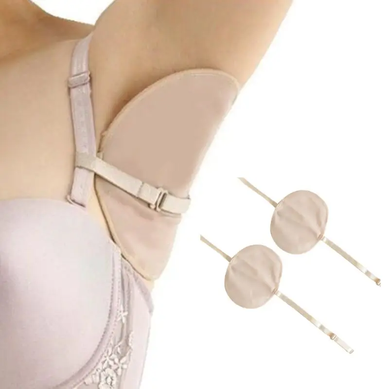 Для женщин и девочек подмышек Пот колодки Летнее платье одежда моющиеся подмышек поглощающие пот невидимые охранники с регулируемым ремешком