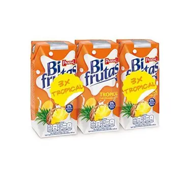 

Bifrutas - Tropical - Bebida refrescante con leche y zumo de frutas - 3 x 330 ml - [pack de 3]