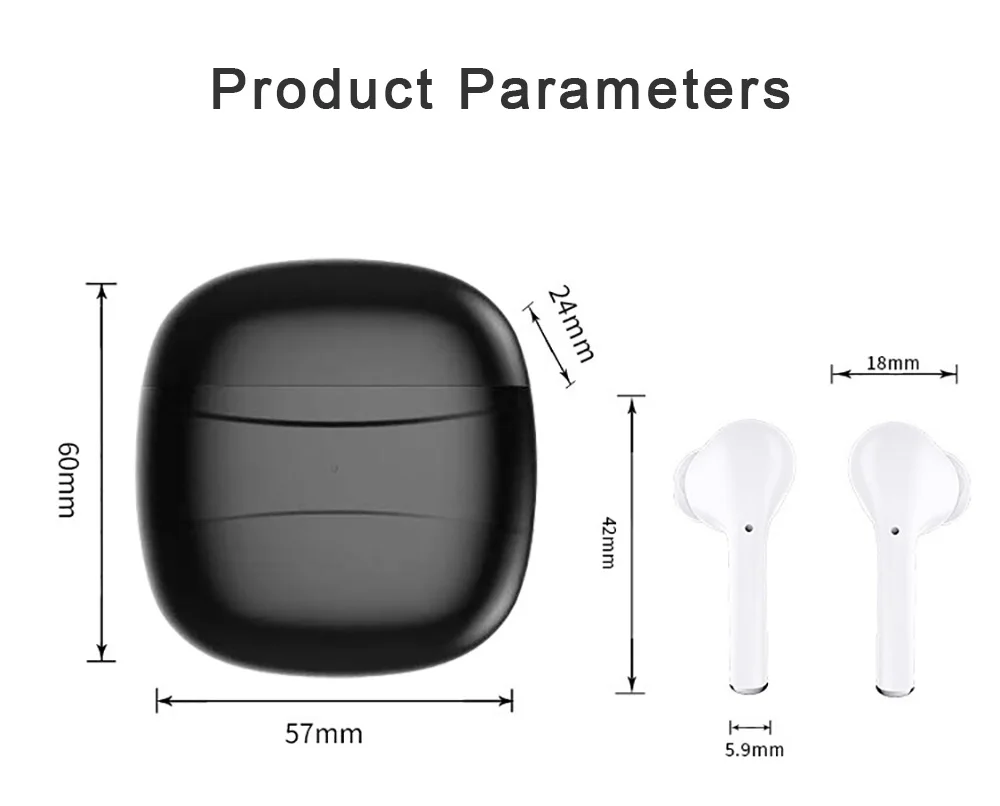 J3 TWS bluetooth 5,0 Беспроводные наушники с шумоподавлением гарнитура с сенсорным управлением стерео аудио водонепроницаемый двусторонний звонок