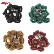 

40PCS Wheel Buffing Polishing Set Nylon Fiber Brush For Rotary Tool Accessory Kit Rotating Grinding And Polishing Tools