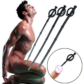 

3Size Long Silicone Urethral Catheter Stimulator Dilator Sounding Rod Sex Toys Male Penis Plugs Masturbator Urethral Sounds