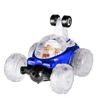 Mini Tumbling Stunt Car Remote Control Dump Off Road Light car Drift racing 360 Degree Rotating Electric Model toys for children 2