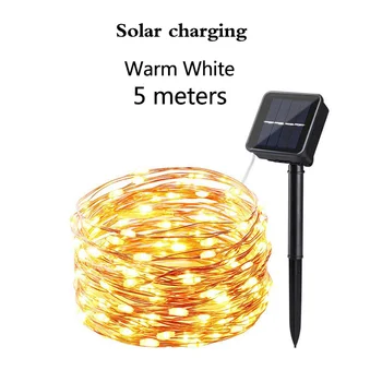 Solar String Fairy Lights 5M/10M/20M LED Outdoor waterproof Garland Solar Power Lamp Christmas Party For Garden Decoration 5Z 8