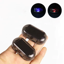 Lumière stroboscopique LED, lumière rouge/bleue, alarme de sécurité à énergie solaire, lampe stroboscopique d'avertissement antivol pour véhicule 
