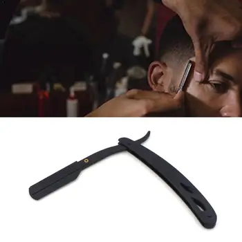 

Steel Straight Razor Holder Men Shaving Barber Tools Black Knife Blades) Hair (no Antique Razor Stainless Shaving Folding F2U3