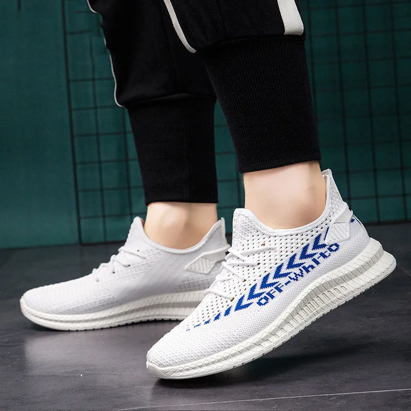 

2019 New Style Spring And Autumn Breathable Running Versatile Breathable Men Fly Woven Shoes Athletic Shoes Men's Shoes Men's