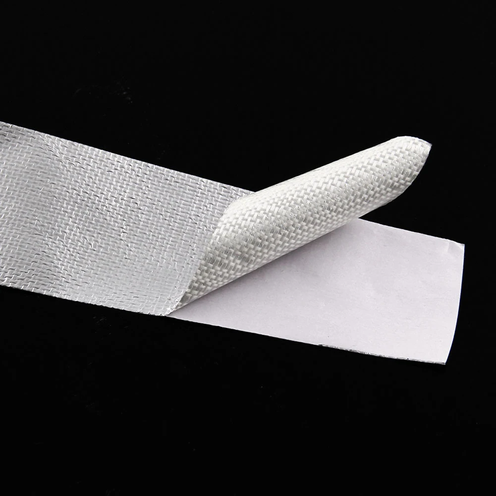Aluminum Foil Self Adhesive Exhaust Header Pipe Cool Tape Heat Insulation Wrap