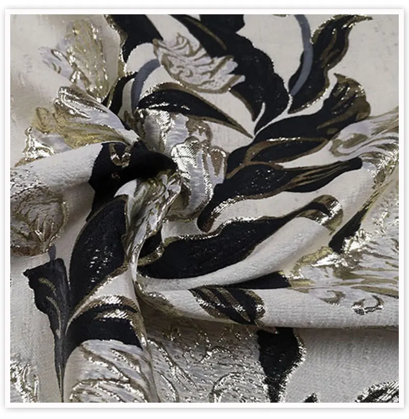 Модная полиэфирная металлизированная пряжа окрашенная жаккардовая ткань для шитья женское платье-брюки tissu africain tessuti SP5830