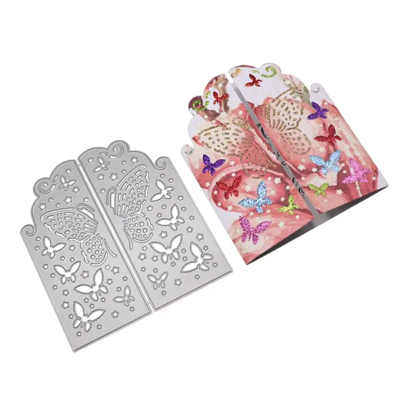 

Butterfly Cover Metal Cutting Dies Beautiful Gift Box Cover Stencil Scrapbooking DIY Album Stamp Paper Decorations