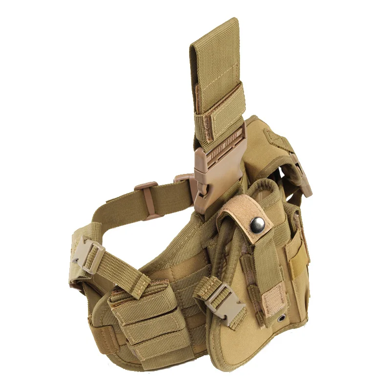 Армейская тактическая ножная кобура для пистолета, пистолета, кобура на бедро, камуфляжная нейлоновая сумка для подсумок, чехол для пистолета, аксессуары для охоты
