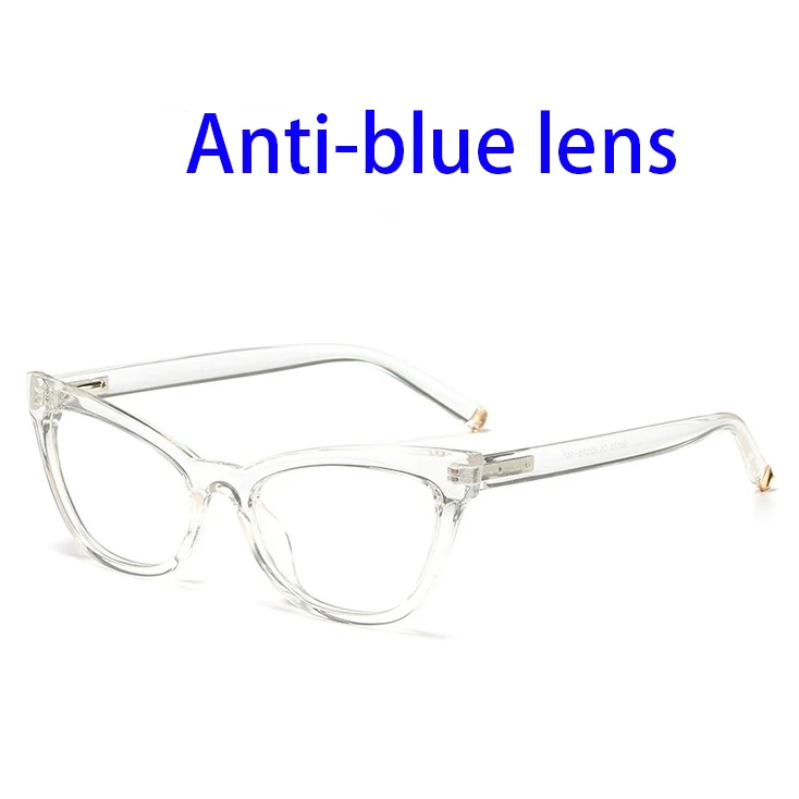 Женские оптические очки кошачий глаз очки Gafas для женщин Oculos анти-синие линзы - Цвет оправы: Золотой