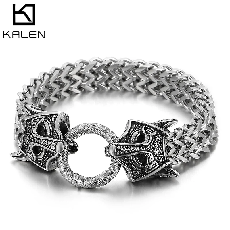 Kalen 12mm Wide Animal Series Bracelet Punk Men's Stainless Steel Zodiac Bracelets Jewelry | Украшения и аксессуары
