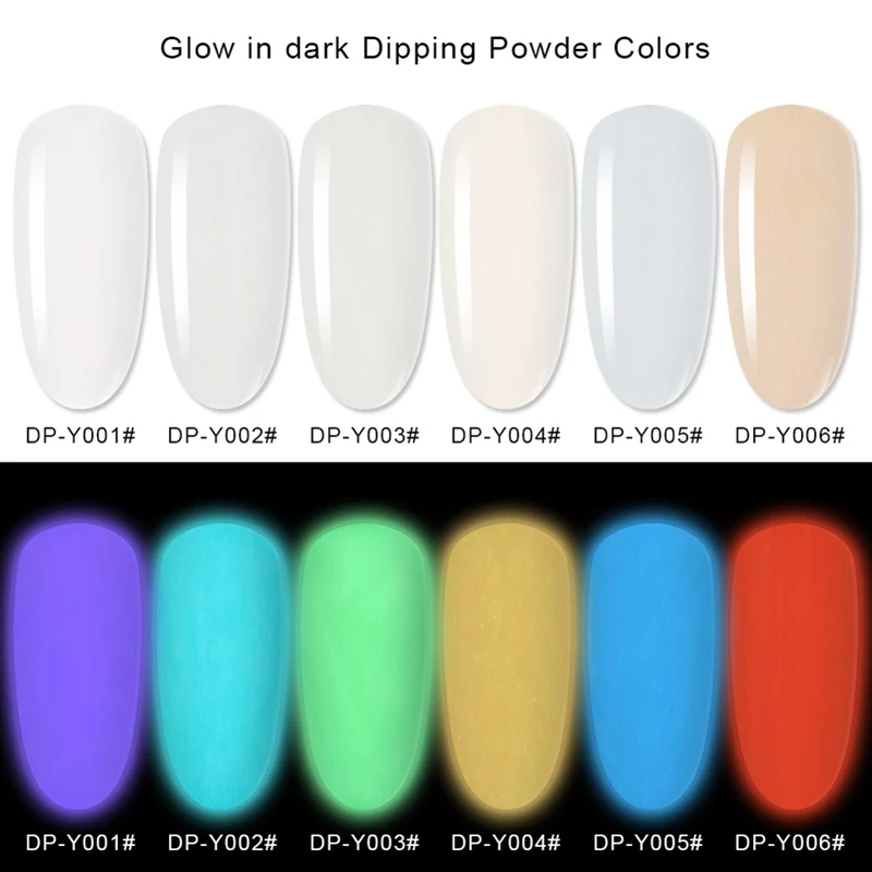 1g Ultrafine Fluorescent Nail Powder Neon Phosphor Colorful Nail Art Glitter Pigment 3D Glow Luminous Dust Decorations