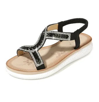 

Women Summer Sandals Shoes 2020 Bohemia Gladiator Beach Flat Sandals Female Ladies Women Slip On Sandalias