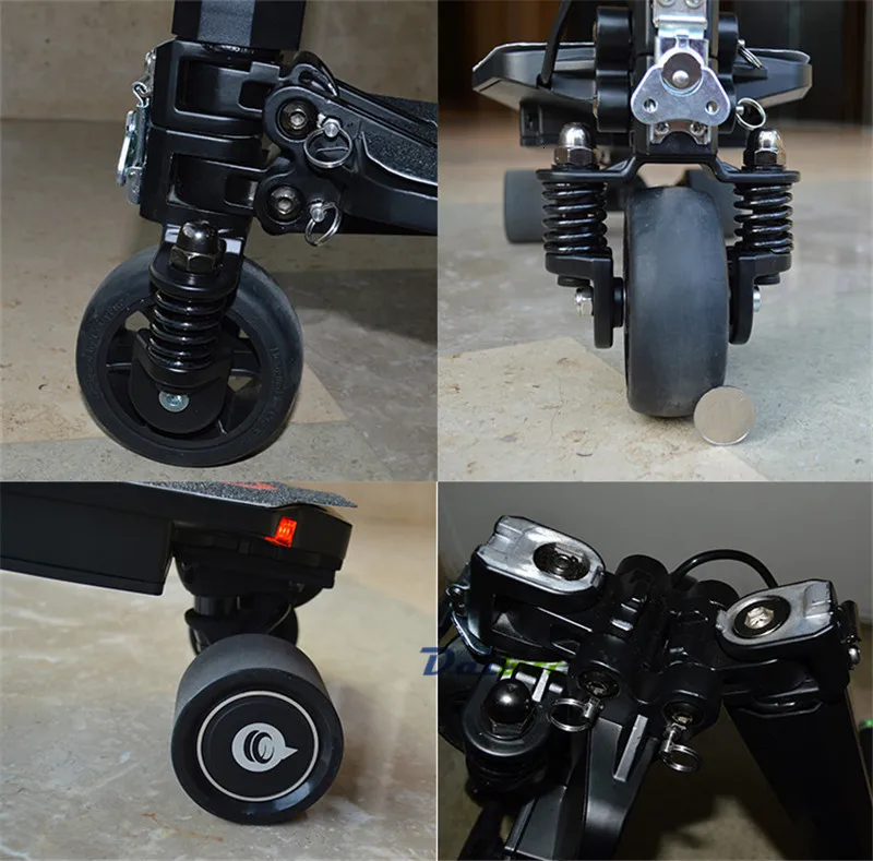Folding Mini Electric Scooter 4 Inch Portable 3 Wheels Foldable Skateboard Hoverboard Kick Scooter kick-boards 5.3KG for Adults  (3)