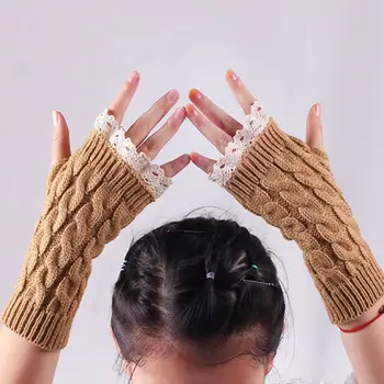 

Gloves Winter Men Women Half Finger Gloves Imitation Cashmere Warm Gloves