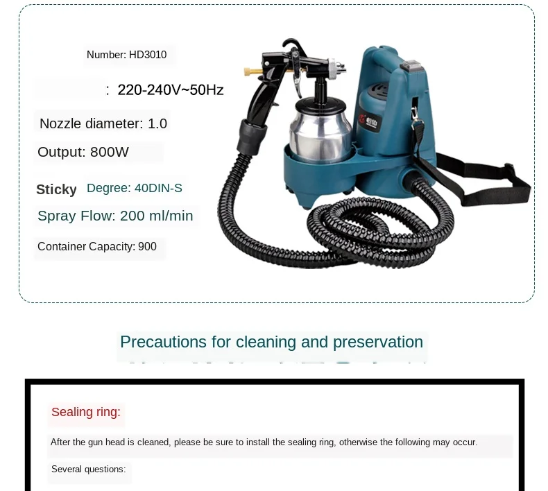 High Pressure Electric Spray Gun Paint Emulsion Paint Spray Gun