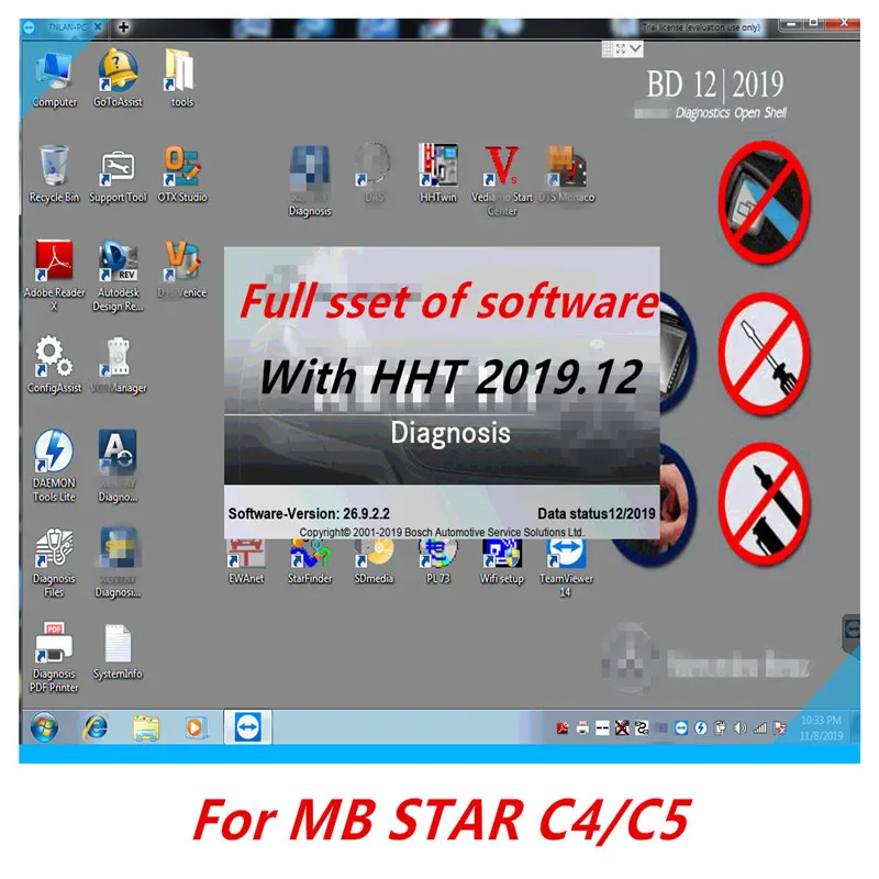 12 новейшее MB STAR C4 полностью новейшее программное обеспечение с жестким диском 512 ГБ SSD для disgnotic tool