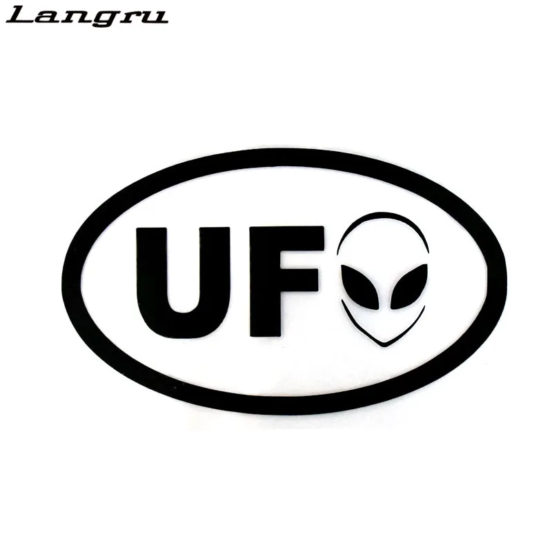

Langru 16.1cm*9.7cm Cartoon Funny Alien UFO Vinyl Decal Car Stickers Car Accessories Jdm