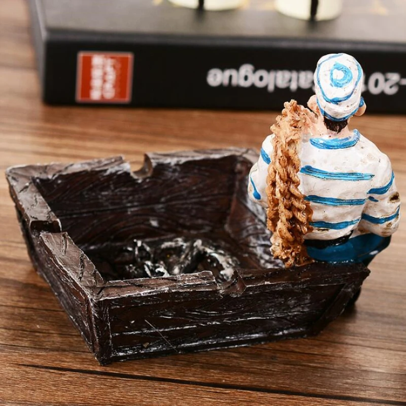 Дизайн 3D Средиземноморский стиль моряк мультфильм модель моряка пепельница домашний орнамент художественное украшение из полимерного материала Классический стиль подарок