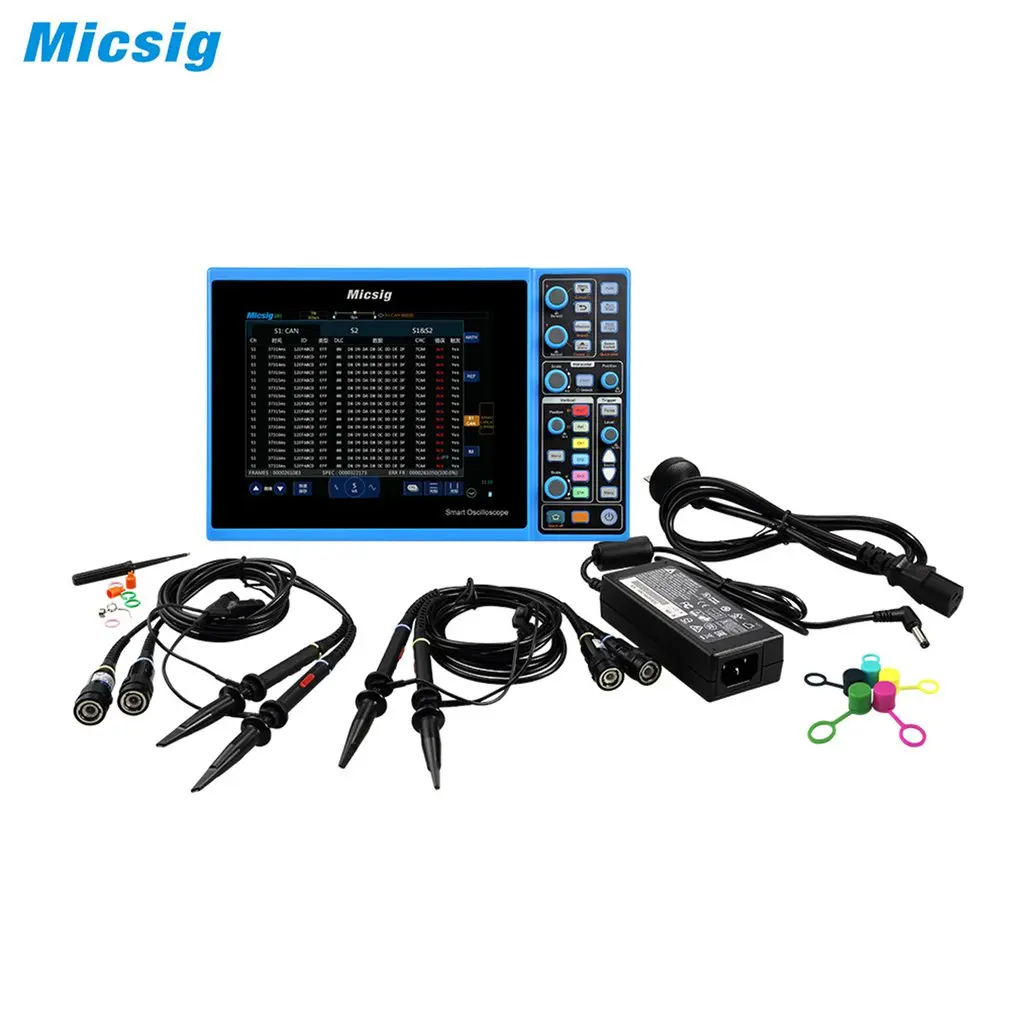Черный Micsig планшет осциллограф STO1104C 100MHz 4CH 1GSa сенсорный экран без батареи - Цвет: Черный