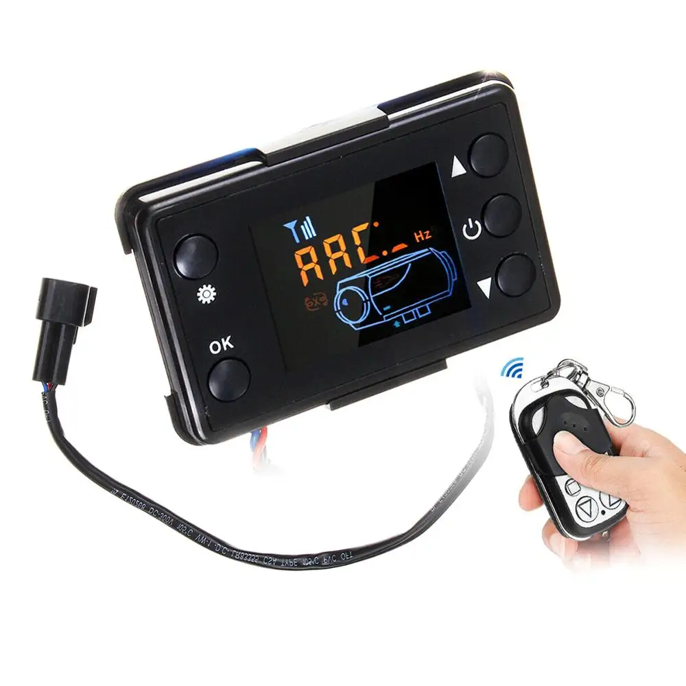 

12V/24V LCD Monitor Switch+Remote Control Accessories For Car Track Diesels Air Heater Parking Heater
