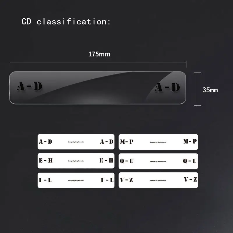 6 шт./пакет прозрачные акриловые карты горизонтальный/вертикальный сортировочные карточки для компакт-дисков/LP виниловых аксессуары LX9A