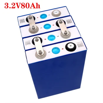 

2020 NEW 4PCS 3.2V 80Ah lifepo4 battery CELL not 100ah 12V80Ah for EV RV battery pack diy solar EU US TAX FREE UPS or FedEx