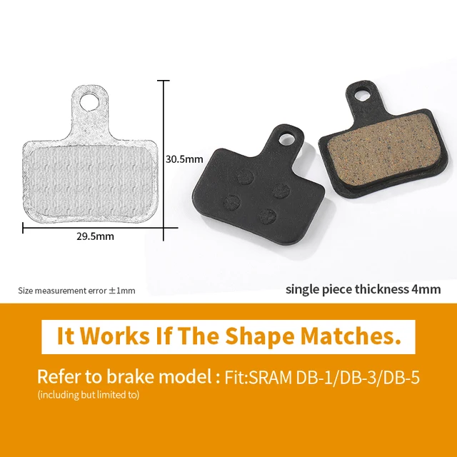 1 Pair of Resin Bicycle Brake Pads are Used For Shimano SRAM AVID HAYES and Other Disc Brakes 864