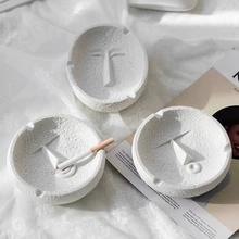 

Creativity Ceramic Home Living Room Bedroom Office Ashtray Accessories Portable Hallowe Cigarette Cigar Key Storage