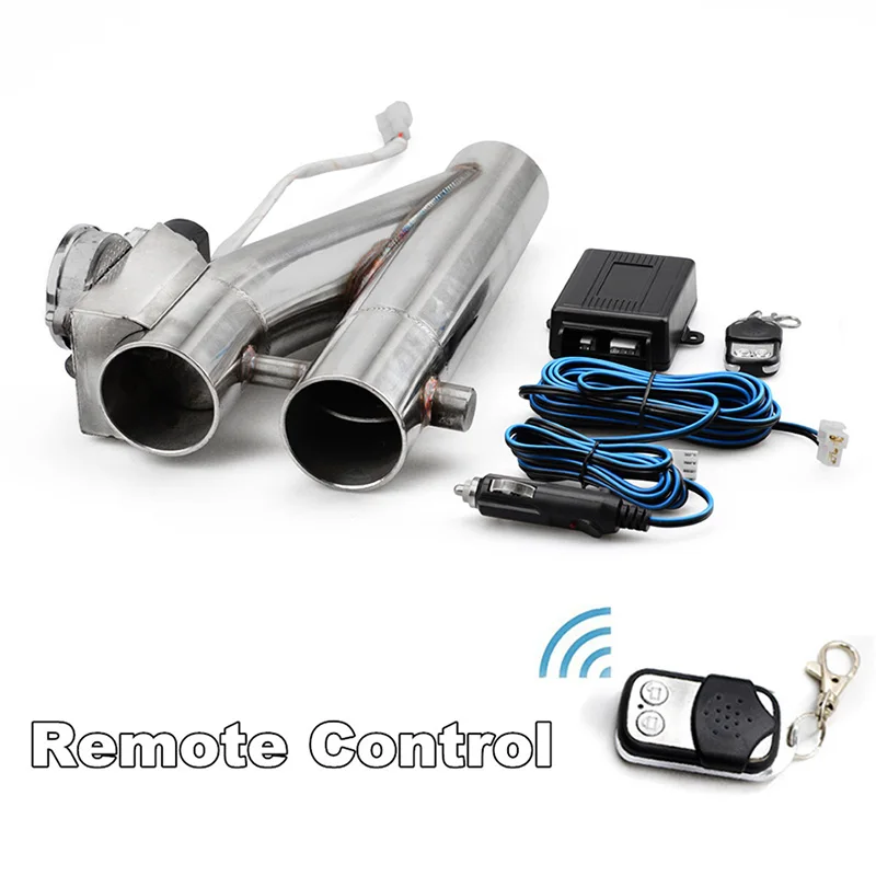 Pipe Exhaust Control Stainless Steel 3 Inch 76mm E-cut Out Dual Valve Electric Y with Remote Universal | Автомобили и мотоциклы