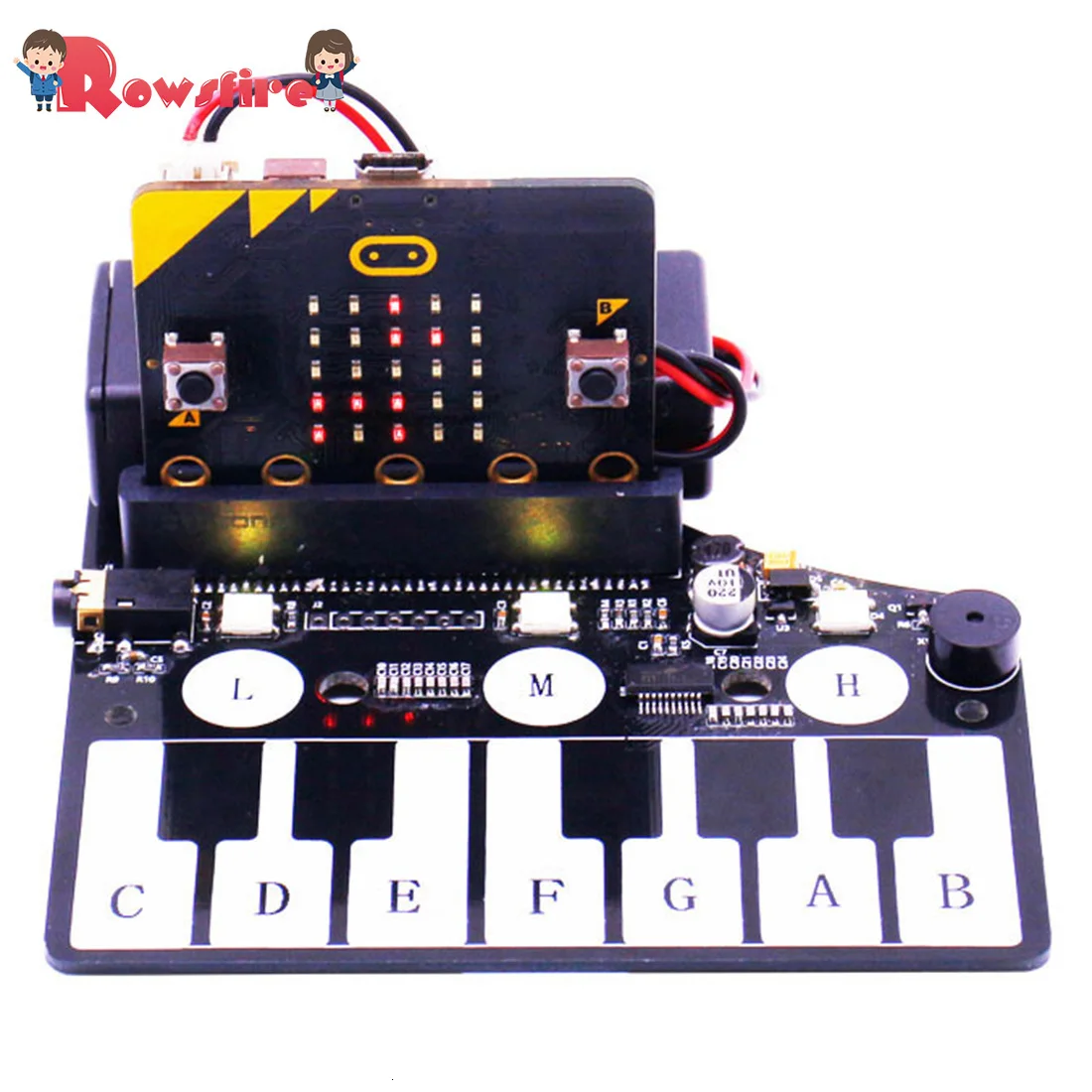 Piano Shape Expansion Board Music Development Board With RGB Colored Light Buzzer For Microbit