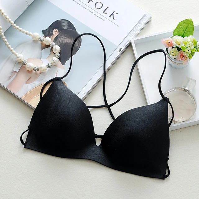 Seamless Women Hollow Out Bra For Women Wireless Thin Underwear Sexy  Lingerie Soft Bras Bralette Chest