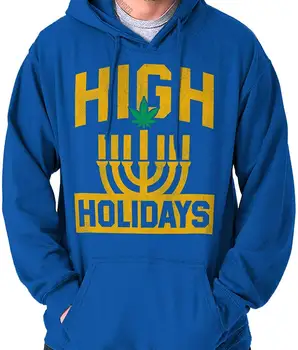 

TSDFC High Holidays Menorah Hanukkah Weed Stoner Hoodie Unisex men women hoodie