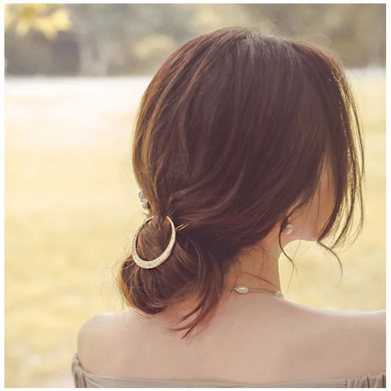 Morkopela Star Rhinestone Hairpin Vintage Women Hair Clip Moon Star Hair Pins Accessories Wedding Jewelry jewelry accessories hair accessory hair clip pearl hairpins