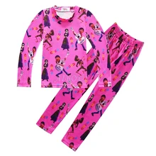 Пижама для девочек из фильма Коко маскарадный костюм осенне-зимняя хлопковая одежда для сна комплекты из 2 предметов детская одежда для сна Домашняя одежда, подарок на день рождения для детей