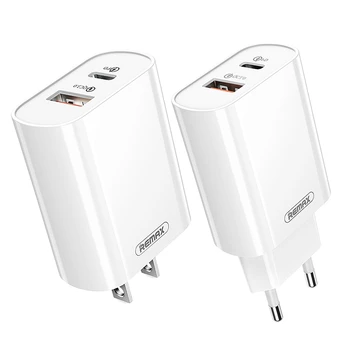 

Remax 18W Fast Charge Adapter Plug / Travel Charger TYPE-C PD3.0 & USB QC3.0 Fast Charge Port