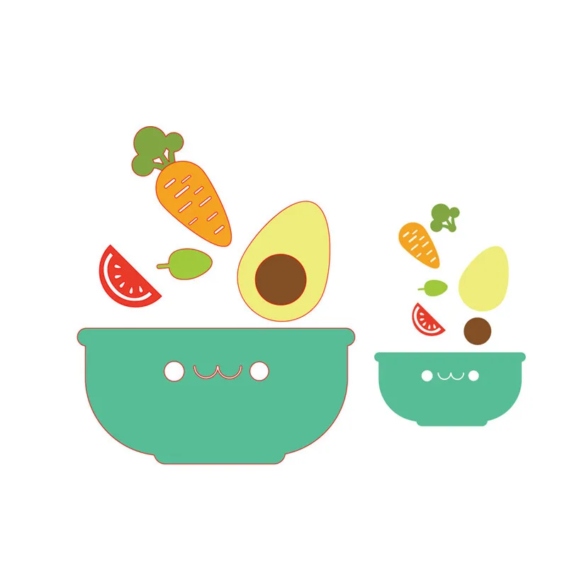 

Naifumodo Vegetable Fruit In Bowl Metal Cutting Dies for Craft Die Scrapbooking Embossing Stencil DIY Die Cut Card Decoration