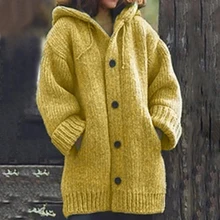 SFIT, Женский вязанный зимний свитер, куртка большого размера, пальто, кардиган, свободные кардиганы, уличная одежда, свитера с открытой передней частью, новинка