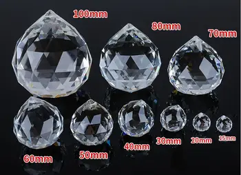 

Size 15-100mm Europe Style Chandelier Crystal Ball Pendants Droplets Crafts Curtain Decorations Lighting Accessories Spare Parts
