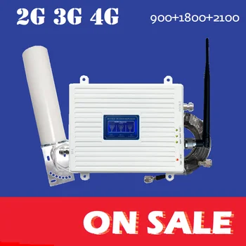 

900 1800 2100 mhz Cell Phone Booster Tri Band Mobile Signal Amplifier 2G 3G 4G LTE Cellular Repeater GSM DCS WCDMA Set HWATEL