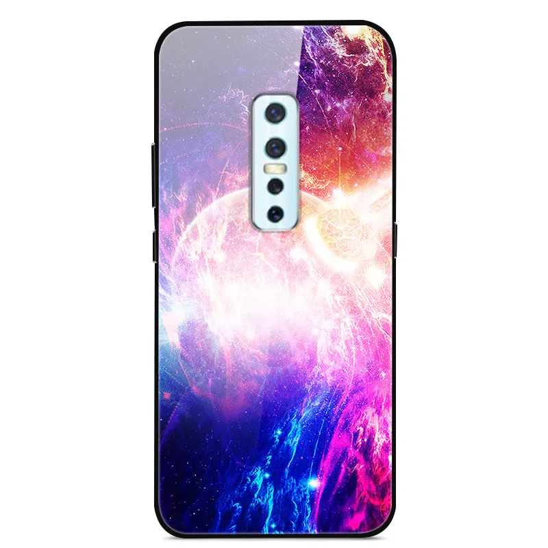 ДЛЯ Vivo V17 Pro Чехол закаленное стекло планета Космос крышка стеклянная задняя крышка для Vivo V17 Pro Coque оболочка для Vivo V17Pro V17 Pro