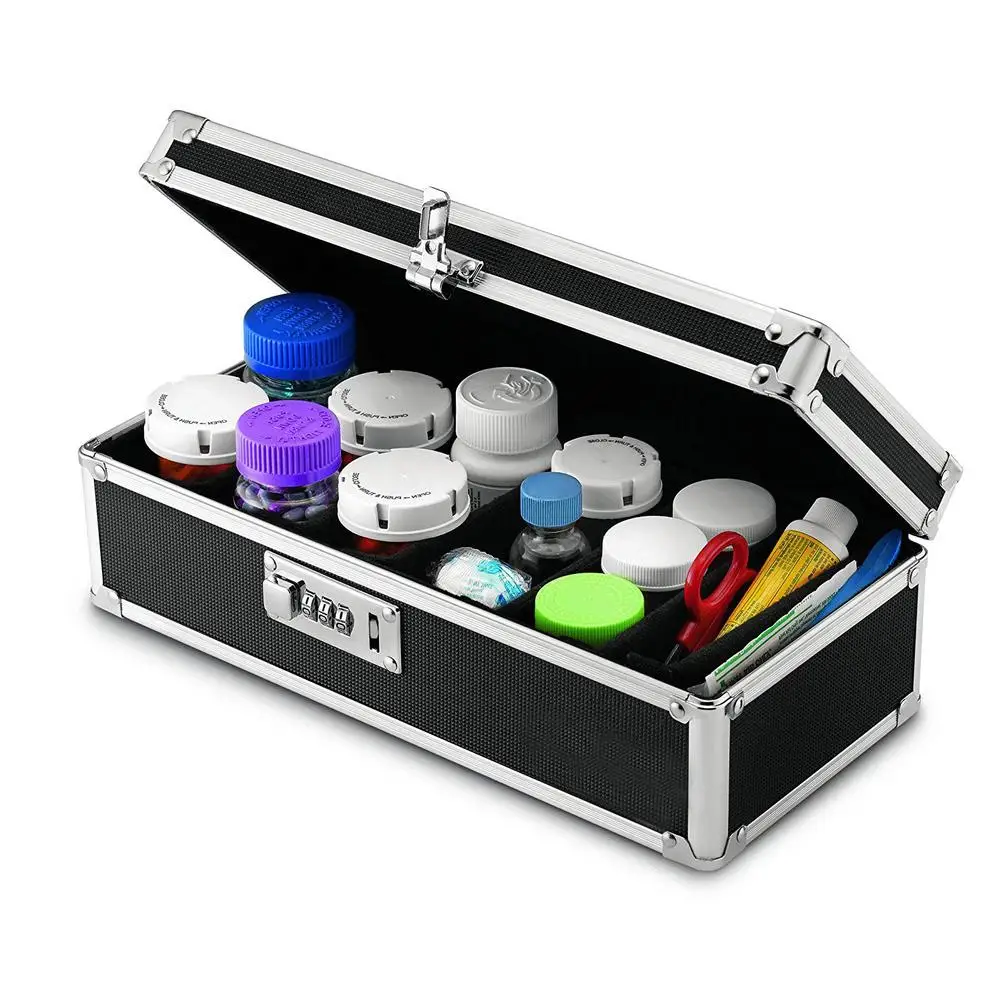 

High Quality Aluminum Alloy Toolbox Suitcase Medicine Box With Lock Enhanced Storage Box