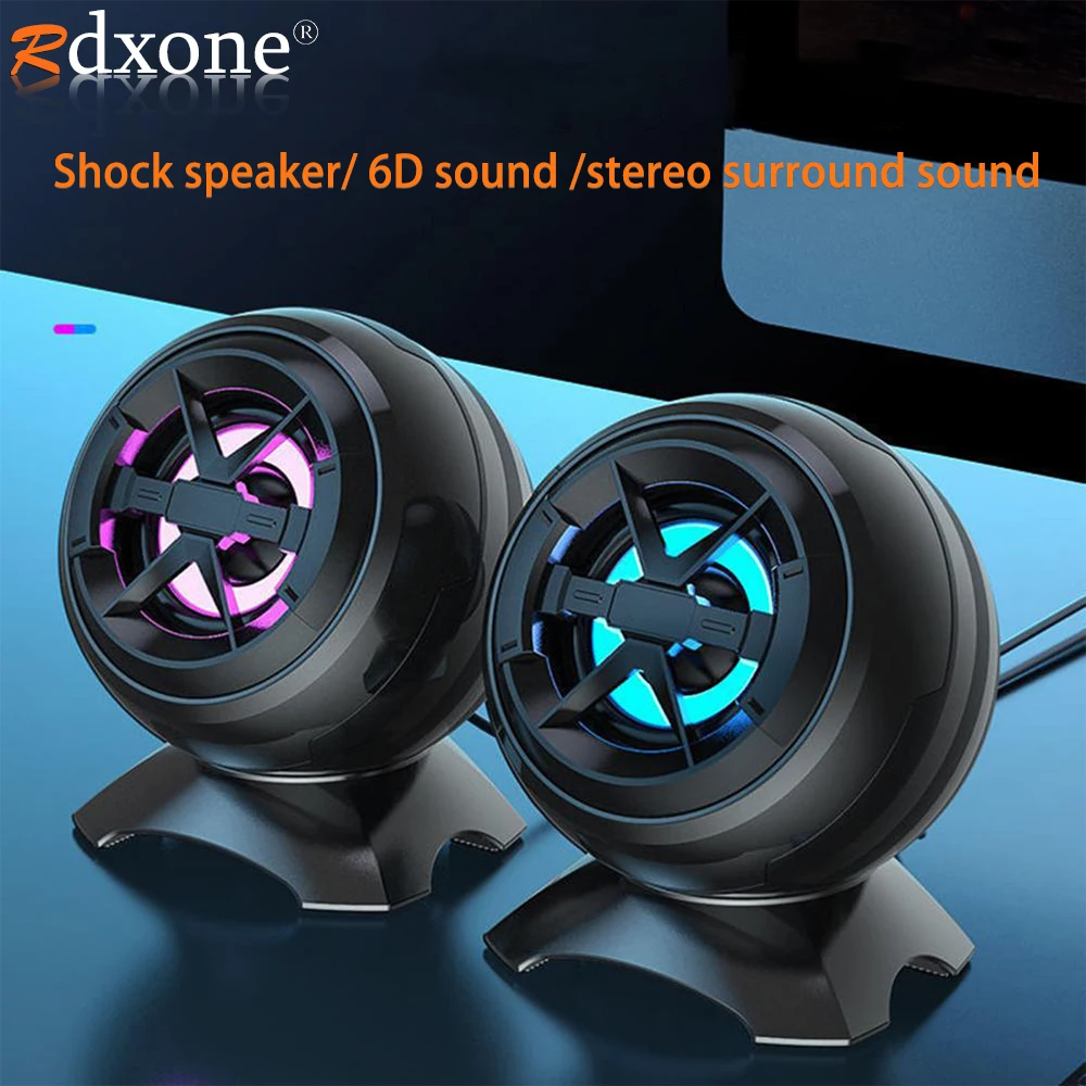 USB Wired Computer Speakers Deep Bass Sound Box Speaker For PC Laptop Powerful Subwoofer Desktop Portable Mini | Электроника